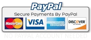 Secure payments accepted: PayPal and major credit cards